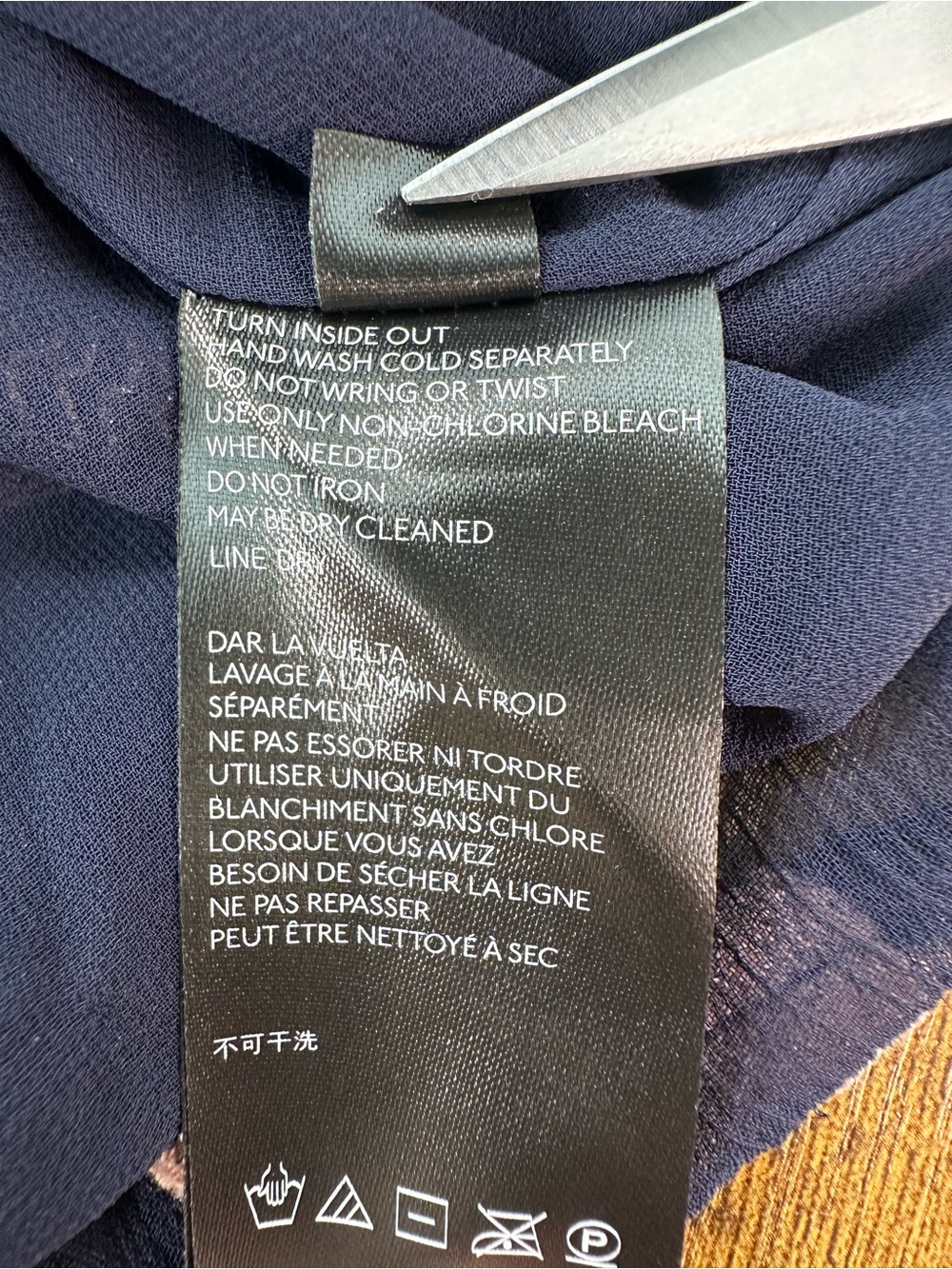 Maeve by Anthropologie Franca Textured Floral Blouse, Navy and Pale Pink, Medium - Picture 15 of 16